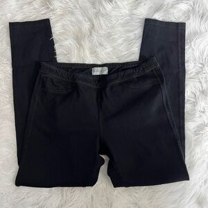 AG Adriano Goldschmied Knit Luxe Denim Black Jeans Jeggings Pull-On Size 30R